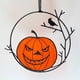 thumbnail image 4 of Decoración de Halloween Letrero de puerta de bienvenida de Halloween, decoración de Halloween, colgador de puerta de madera redondo, letrero colgante, colgante de pared de Hallow(Buy 2 save 10%), 4 of 7