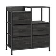 thumbnail image 1 of QinaQin 5 Drawer Mobile File Cabinet with Open Shelf, Rolling Fabric Filing Cabinet for Letter or A4 Files, 1 of 8