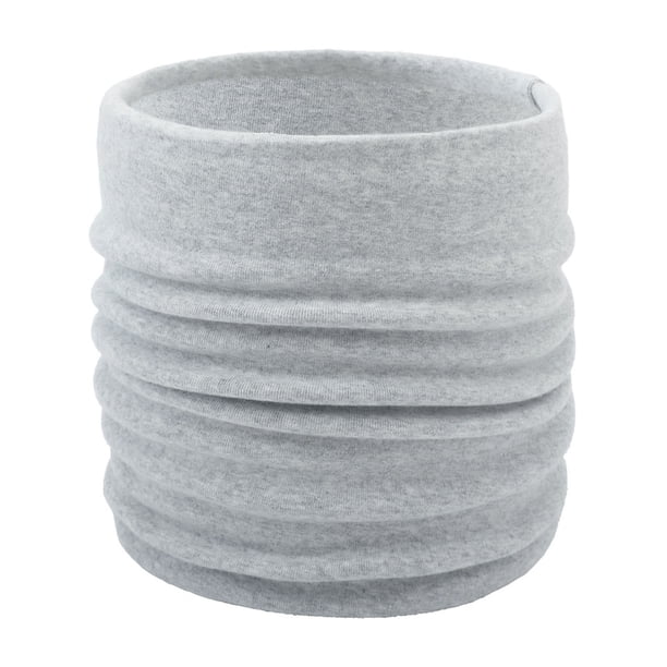 Bufanda de invierno para mujer, cálida y protectora, de cuello alto, de hilo grueso, de color liso y con cubrecuello, de poliéster.