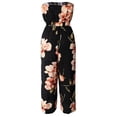 thumbnail image 3 of Women Sleeveless Off Shoulder Printed Jumpsuit Wide Leg Siamese Pants S, 3 of 8