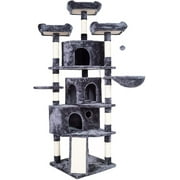 Hey brother Cat Tree, 73.4 inch Cat Tower Condo Smoky Gray