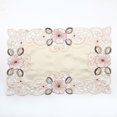 thumbnail image 1 of MYG 12x18in Table Runner Embroidered Floral Lace Fabric Translucent Gauze Table Cloth 3#, 1 of 9