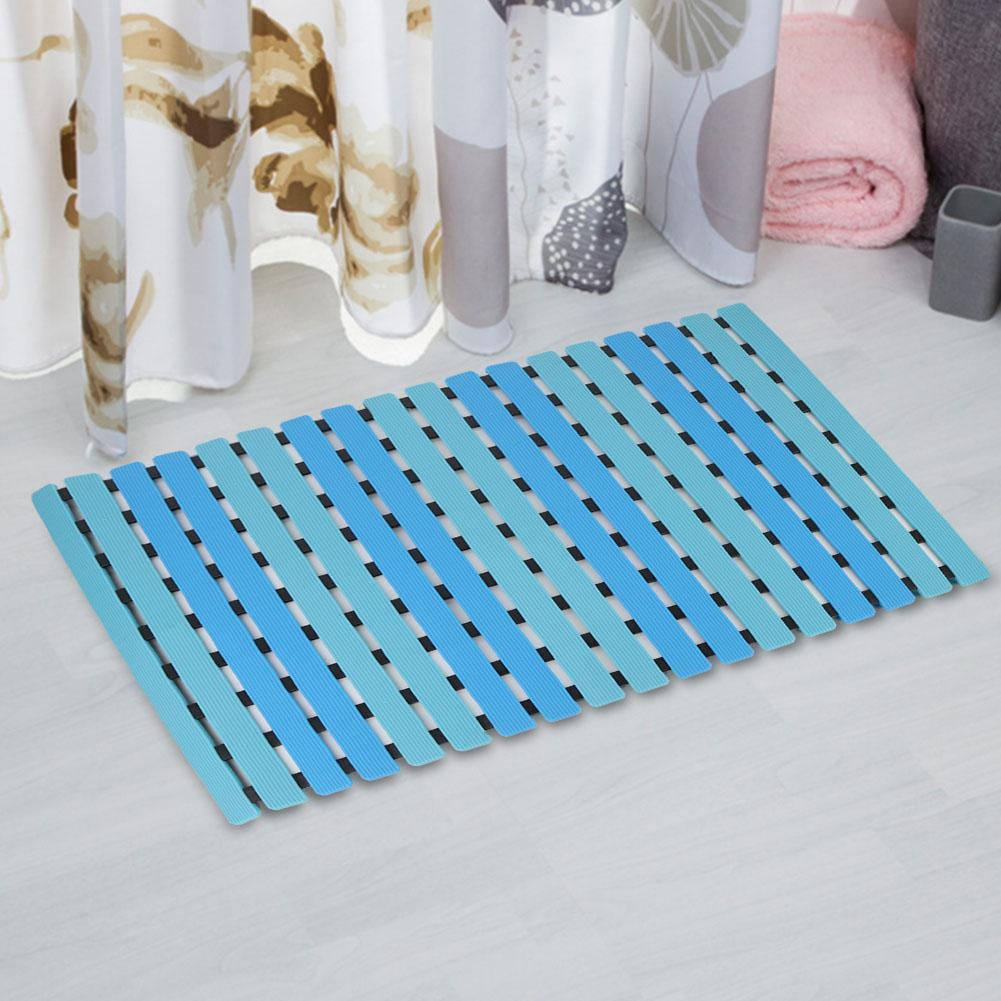 Tebru AntiSkid Bathtub Mat Shower Floor Mats with Drain Hole Foot Pad