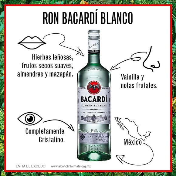 Caja de 12 Ron Bacardi Carta Blanca 980 ml