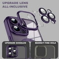 thumbnail image 4 of Magnetic Clear for iPhone 14 Pro Case with Camera Lens Protector [Never Yellow] [Compatible with MagSafe] Plating Bumper Shockproof Protective Slim Phone Cover for Women Girls Men-Purple, 4 of 6