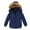 Blue, variant on KAUOD Boys Winter Ski Puffer Jackets Waterproof Padded Outdoor Snow Coats Kids Toddler Insulated Faux-F𝐮r Hood Outwear