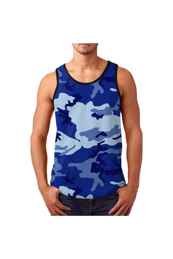 Summer Men Vest Men's 3D Printed Sports And Leisure Vest Sleeveless Pullover Slim Fit Vest