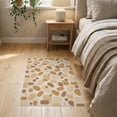 thumbnail image 3 of ODIKA 2'x3' Beige Geometric Shadow Stripe Gold Washable Accent Rug Modern Abstract Design With Ornamental Balanced for Bedroom, Nursery, RV, Pet Friendly, Bedside Mat, 3 of 7