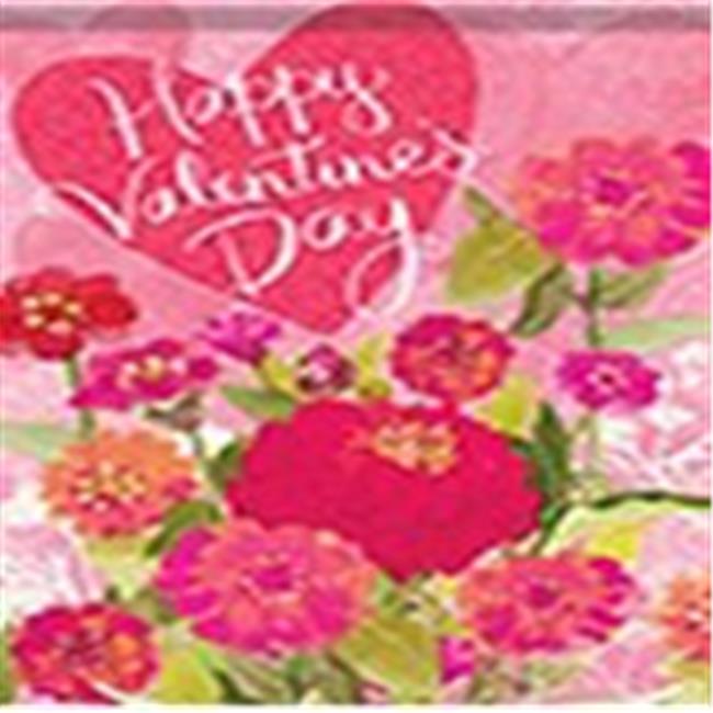Carson Home Accents 155816 Valentine Zinnias Garden Flag 12.5 x 18 in