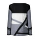thumbnail image 5 of Blusa de manga larga con cuello en V doblada con estampado de posicionamiento informal para mujer Fridja  FKASFK4356, 5 of 8