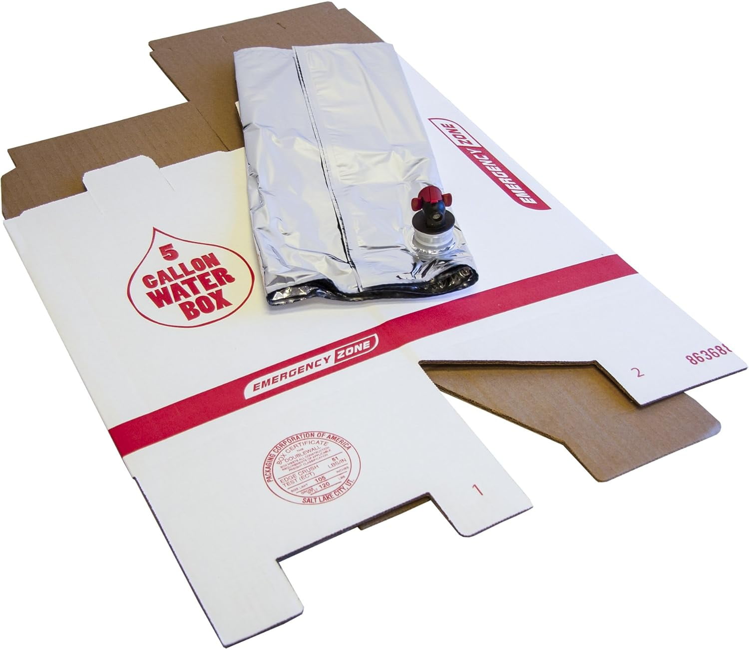 Emergency Zone - Long-Term Water Storage and Treatment Set - BPA-Free Water Bags - 50 Gallon