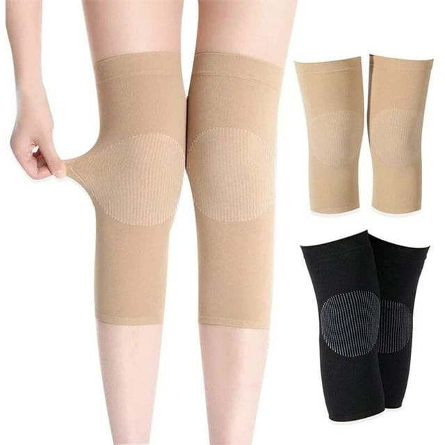 Lot de 2 Paires de genouillères chauffantes et Respirantes et Extensibles en Maille Cachemire pour soulager Les douleurs articulaires et l'arthrite pour la Gym, la Course à Pied, Le Cyclisme