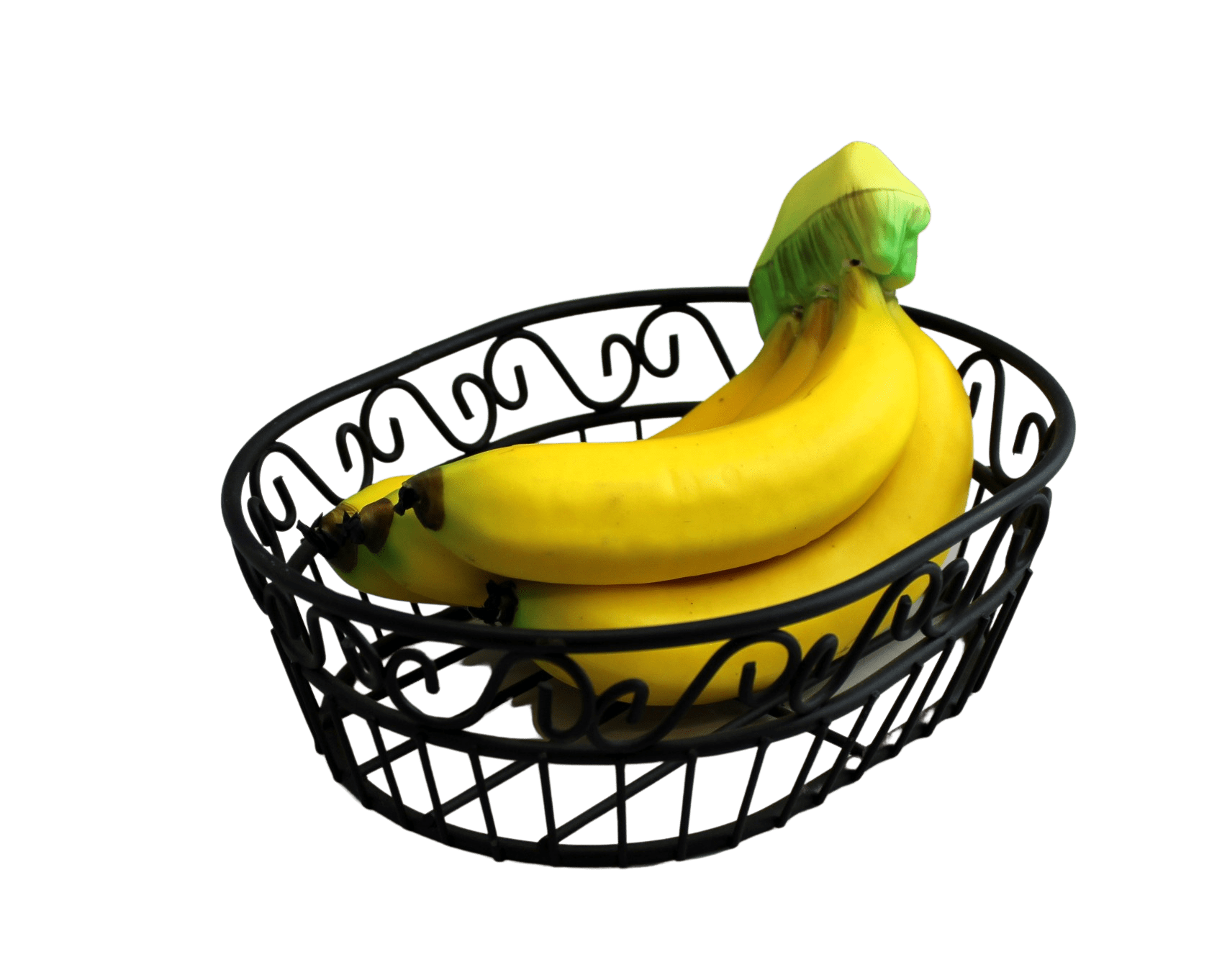 Dependable Industries Metal Black Matte Kitchen Oval Bread Fruit Basket