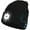 Black, variant on Bluetooth Beanie Hat with Light, Wireless Music Knit Hat with Built-in Headphones & Mic, Rechargeable LED Headlamp Cap Gift for Men and Women
