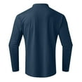 thumbnail image 4 of Cyglowse Men's Lightweight Long Sleeve Shirts Mock Turtleneck Thermal Undershirt Breathable Soft Stretchy Casual Tops Navy 2XL, 4 of 7