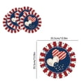 thumbnail image 3 of OAVQHLG3B American Flag Vases Flowers 4th of July Round Placemats Set of 4, 14 Inch Patriotic Memorial Day Round Table Mats for Dining Decoration, 3 of 6