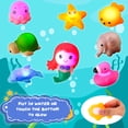 thumbnail image 5 of sixwipe 8 Pack Light Up Bath Toys, Water Activated LED No Hole Pool  Toys Set, Glowing Flashing Cartoon Animals Design for Toddlers 3+, Bath Time & Pool Party Fun, Gifts for Kids Boys Girls, 5 of 7