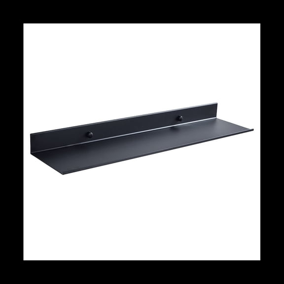 Floating Wall Shelf Black for Kitchen Bathroom Storage Rack Mirror Metal Shower Corner Shelves Organizer Cabinet Home B
