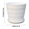 thumbnail image 3 of Nilvkv Plastic Flower Pot Planter Drainage Holes Modern Style Balcony Decor with Matching Saucer Included, 3 of 6