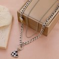 thumbnail image 3 of Collar con colgante en forma de corazón Retro para mujer, gargantilla de cadena, collar, colgante de recuerdo de fiesta, joyería, 3 of 5