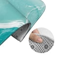 thumbnail image 5 of Yiaed Teal Turquoise 1 Print Bathroom Mat Set 2 Pieces Mat Anti-Skid Pad Ultra Soft and Absorbent Bathroom Bath Mat Contour Bath Rugs for Toilet Base, 5 of 6