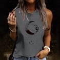 thumbnail image 2 of Moda mujer Casual sin mangas impreso señoras sudaderas Tops camisa chaleco fino Fridja qr2076, 2 of 6