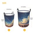 thumbnail image 3 of Balery Western Desert Cloud Cowboy Cesta de ropa redonda con asas, impermeable, independiente, para ropa, juguetes, dormitorio y familia-Medium, 3 of 6