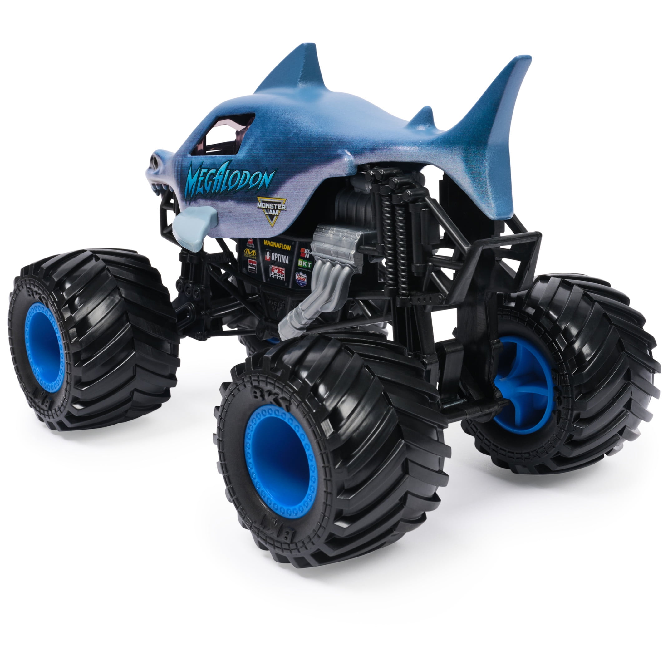 Monster Jam, Monster Truck, Megalodon, 1:24 Scale, Blue - Walmart.com