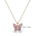 thumbnail image 2 of Collar con colgante de mariposa de 2 piezas, cadena de diamantes de imitación, bonita joyería de mariposa para mujer, collares de mariposa a juego, 2 of 7