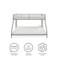 thumbnail image 5 of Mainstays Small Space Junior Twin over Full Low Profile Metal Bunk Bed, Silver, 5 of 13