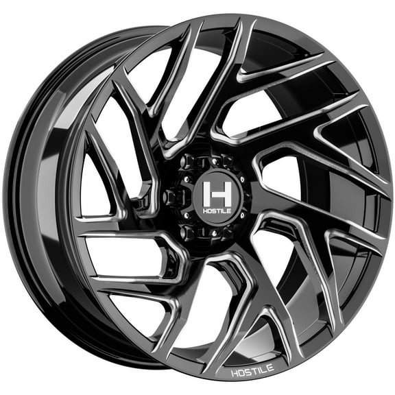 20x9 Hostile H141 Vortex Blade Cut (Black Milled) Wheel 6x5.5 (0mm)