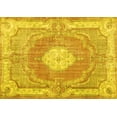 thumbnail image 1 of Ahgly Company Machine Washable Indoor Rectangle Persian Yellow Traditional Area Rugs, 8' x 10', 1 of 4