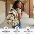 thumbnail image 3 of FUIALDOLG Tropical Leaf Print School Bag with Lightweight, Padded Shoulder Straps Durable 17 Inch School Backpack for Elementary School Daily Use, 3 of 9