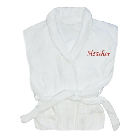 Personalized Plush Robe, Available in 2 fonts and 2 thread (Best Brush Script Fonts)