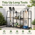 thumbnail image 4 of UNTIMATY Large Garden Tool Organizer with Shelves and Basket Heavy Duty Garden Tool Rack for Garage Shed and Yard Tool Storage, 4 of 10