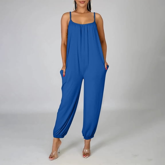 Vedolay Plus Size Jumpsuits For Women Dressy Women's Off Shoulder Long Sleeve Bodycon Bodysuit Leotard Jumpsuit Tops,Blue S