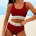thumbnail image 5 of TAIAOJING Swimsuit for Women Bikini Sets High Waisted Two Piece Sporty Swimsuits High Cut Bathing Suits, 5 of 6