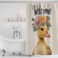 thumbnail image 3 of Xipuska Spring Duck Shower Curtain - Water Repellent Fabric Shower Curtains Washable, Botanical Blossom Motif Country Florals Decorative Polyester Cloth Bathroom Curtains Modern Bath Decor 36"x72", 3 of 6