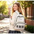 thumbnail image 3 of YSBDLQE School Backpack with Piano Pattern for Teen Girls - Cute Backpack for School with Versatile Design, Perfect College Backpack for Daily Campus Life,White, 3 of 4