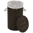 thumbnail image 6 of vidaXL Bamboo Laundry Bin Round Dark Brown, 242724, 6 of 6