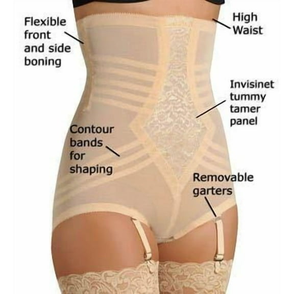 High Waist Panty Girdle with Detachable Garters, Firm Shaping | Style 6109