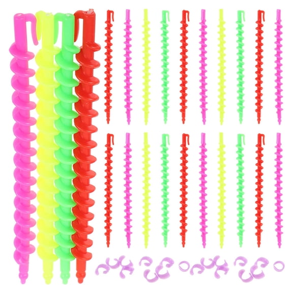 WRITWAA 26-Piece Spiral Hair Perm Kit with Assorted Color Plastic Rods for Professional Styling and Hair Curling