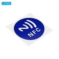 thumbnail image 3 of Uxcell NFC Sticker NFC213 Tag Sticker 144 Bytes Memory Blank Round NFC Tags Blue 5 Pack, 3 of 5