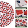 thumbnail image 6 of 36 Inch Christmas Tree Skirt – Velvet Plush Tree Mat, Soft Thickened Polyester with Red Ties, Single-Sided Printing, Available in 30in/36in/48in, Perfect for Holiday Xmas Tree Decoration, 6 of 7