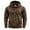 Brown*, variant on RUTAYY Men's Long Sleeve Hoodie Vintage Wash Henley Button Placket Contrast Patch Adjustable Drawstring Casual Sweatshirt Brown
