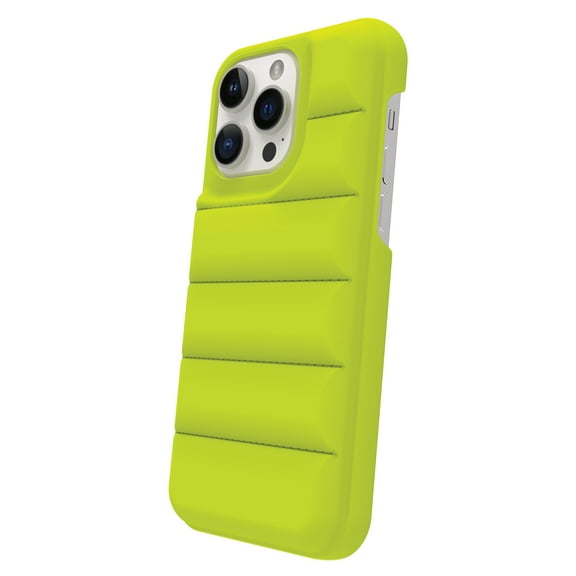 onn. Puffer Soft Quilted Phone Case for iPhone 14 Pro Max - Chartreuse
