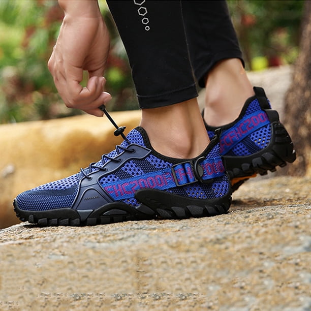 Zapatos descalzos para hombre, malla transpirable, cómodos para senderismo, ciclismo (43 azul oscuro) Wdftyju Tenis De Mujer Tenis De Hombre
