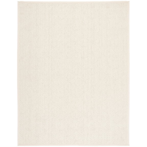 SAFAVIEH Natural Fiber Desi Geometric Runner Rug, Ivory, 2' x 10'
