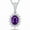 Purple Diamond TZ-18-2, variant on Silver Plated Necklace for Women - Square Cut Cubic Zirconia Teardrop Pendant - 16-20in Electroplated Copper Cross Chain - Elegant Jewelry Gift for Birthday Anniversary Date Night