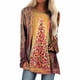 thumbnail image 1 of Camiseta holgada con estampado navideño para mujer, cuello redondo, manga larga Pompotops  FGAJ9461, 1 of 5